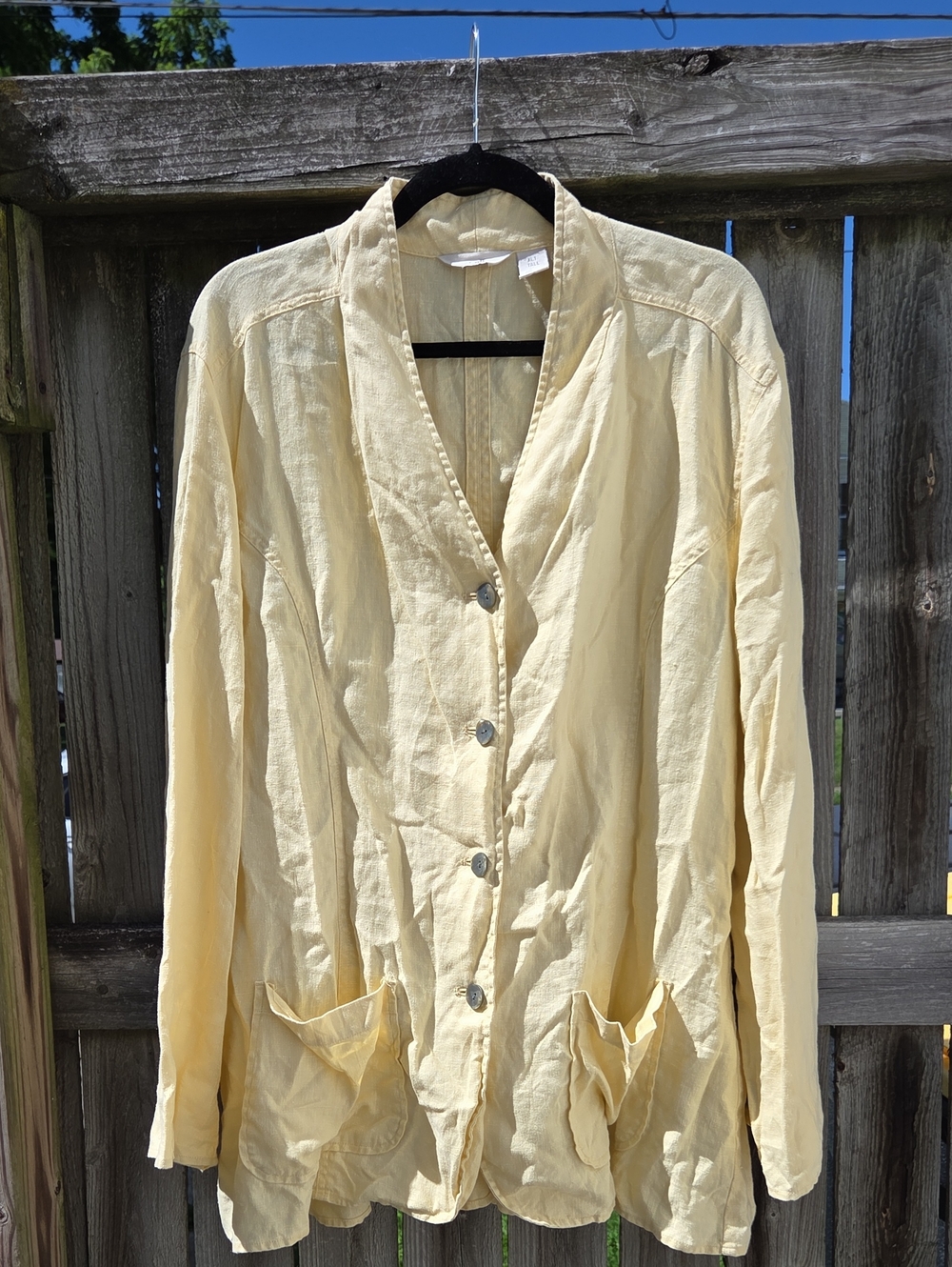 J. Jill Butter Yellow Lightweight Jacket
